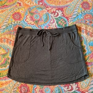 Dark Olive Jersey-nit skirt